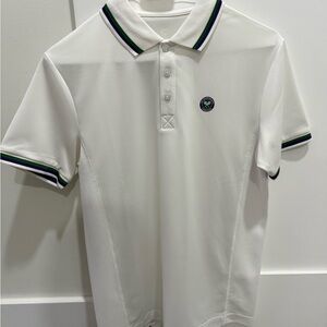 Wimbledon White Polo Shirt Official Tennis Performance Dri Fit Mens